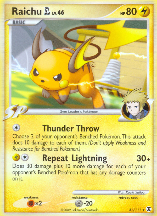 Raichu GL (31/111) - Rising Rivals Pokémon Card