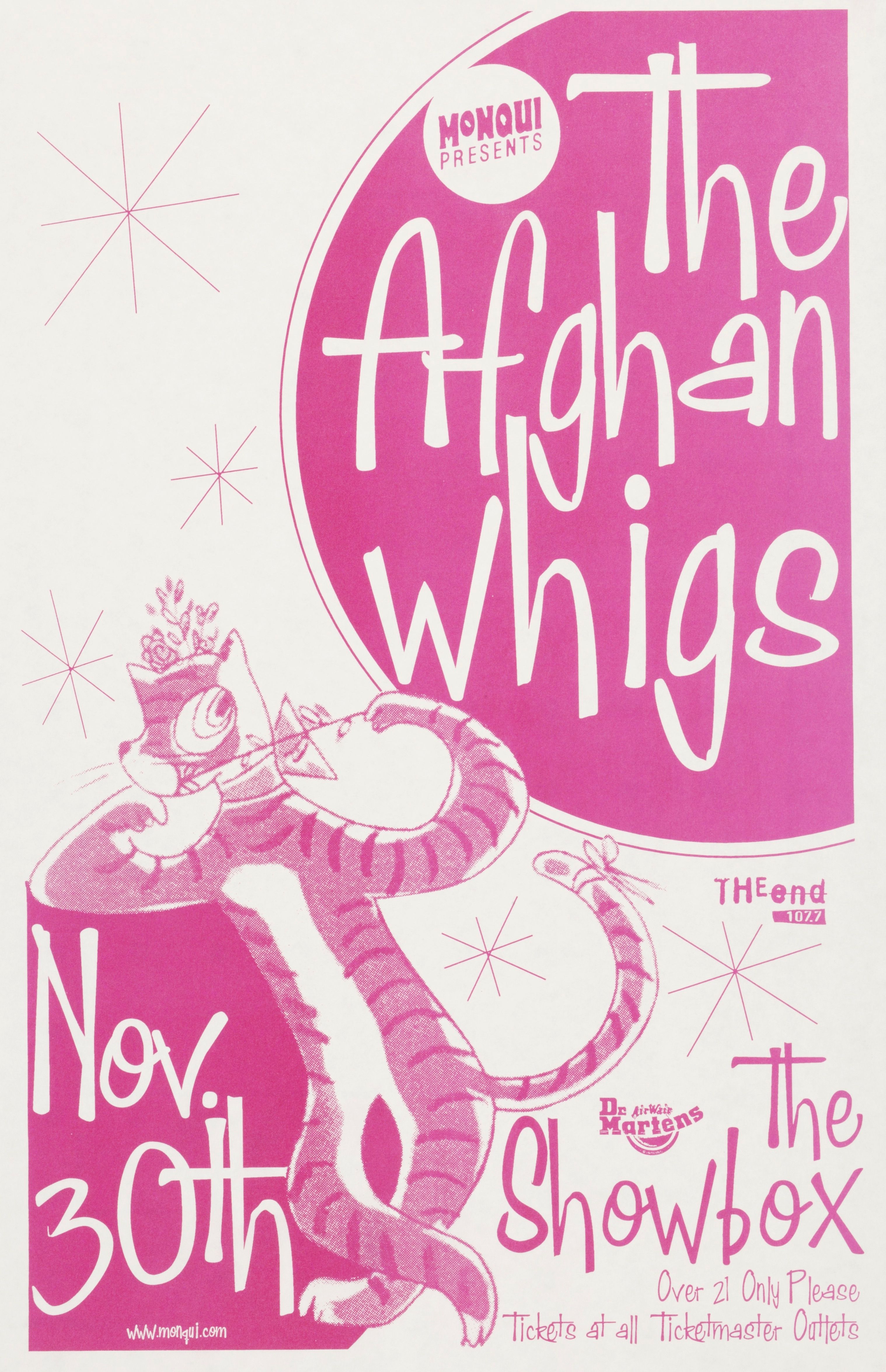 MXP-190.7 Afghan Whigs 1998 Showbox Pink Concert Poster