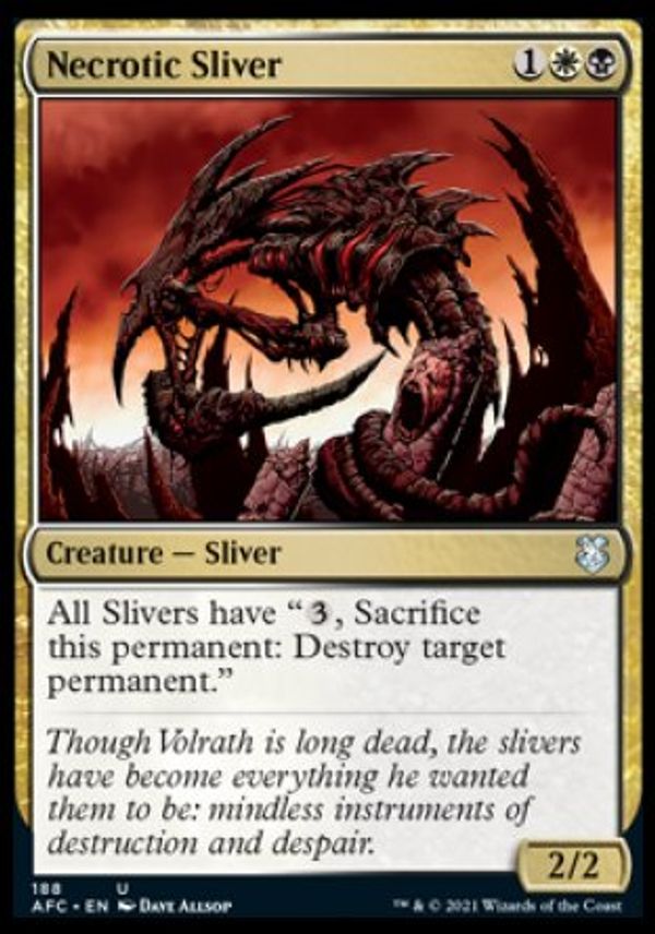 Necrotic Sliver (D&D Realms Commander Decks) Value