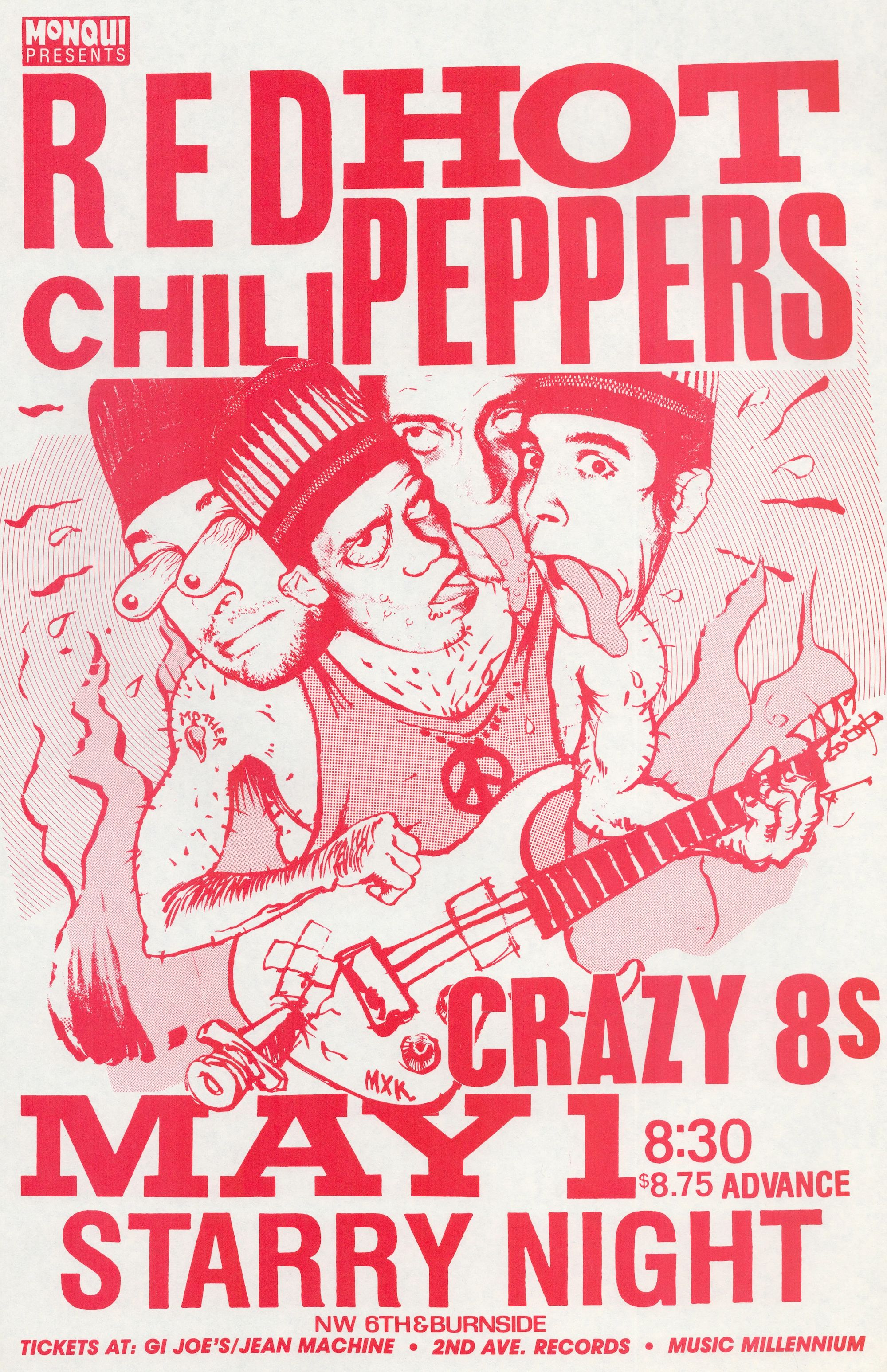MXP-38.1 Red Hot Chili Peppers Starry Night 1985 Concert Poster