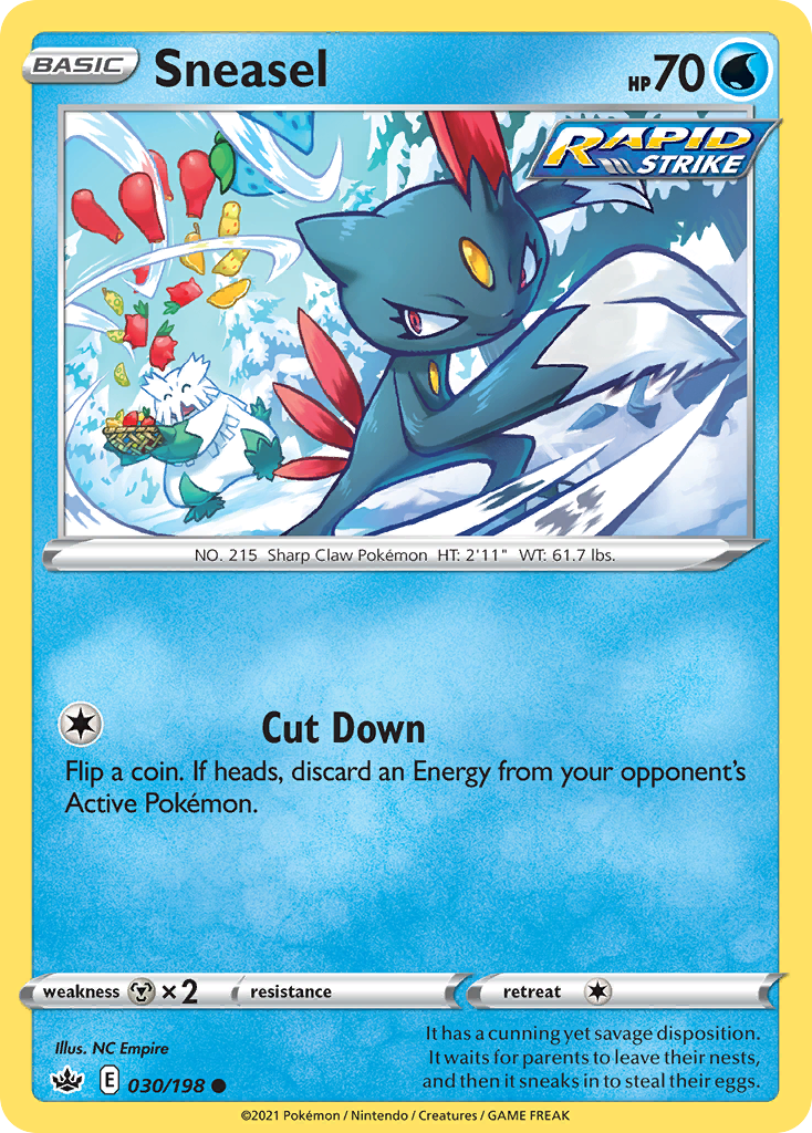 Sneasel (30/198) - Chilling Reign Pokémon Card