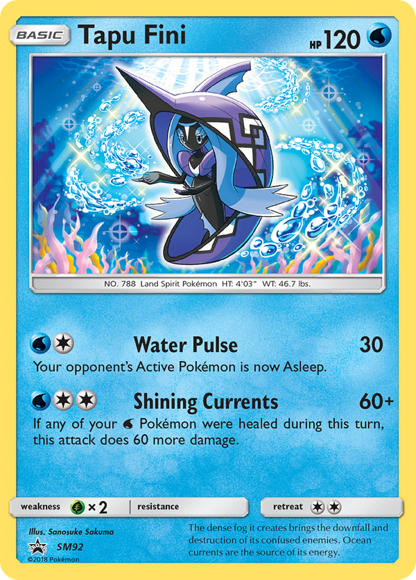 Tapu Fini (SM92) - SM Black Star Promos