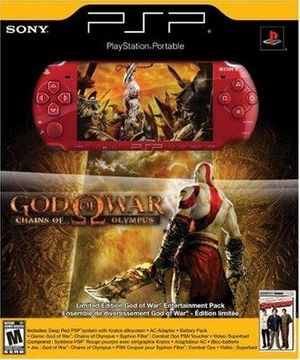 PlayStation Portable [Limited Edition God of War Chains of Olympus Entertainment Pack] [Red]