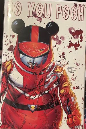 Do You Pooh #1 Battle Damage Red Ranger comic cover