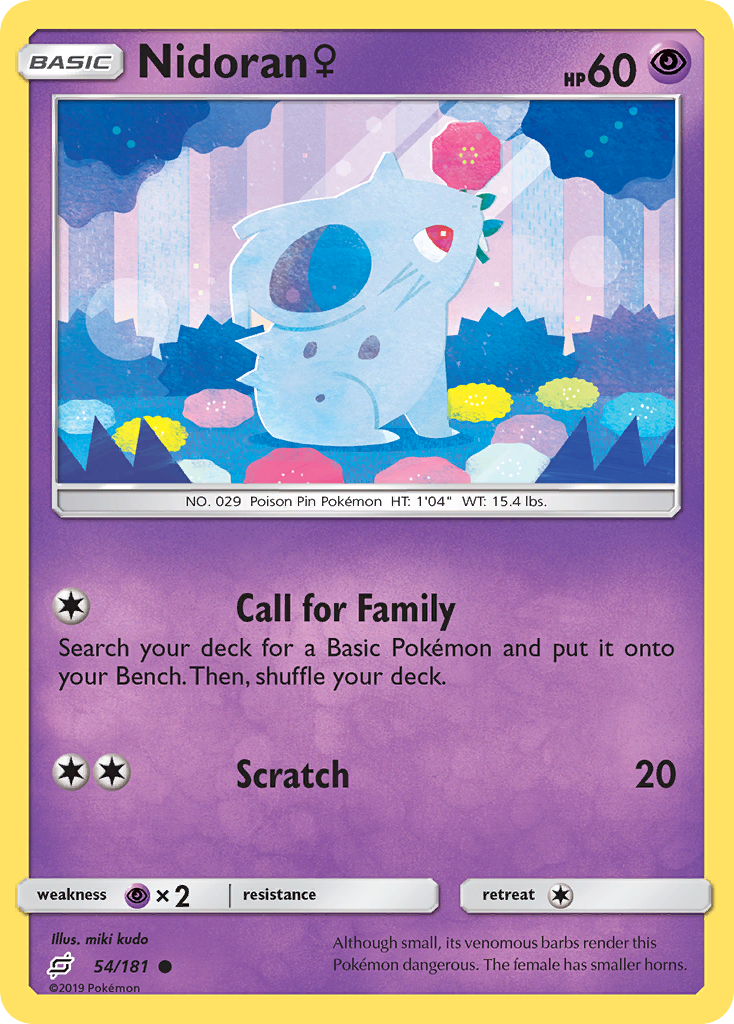 Nidoran ♀ (54/181) - Team Up Pokémon Card