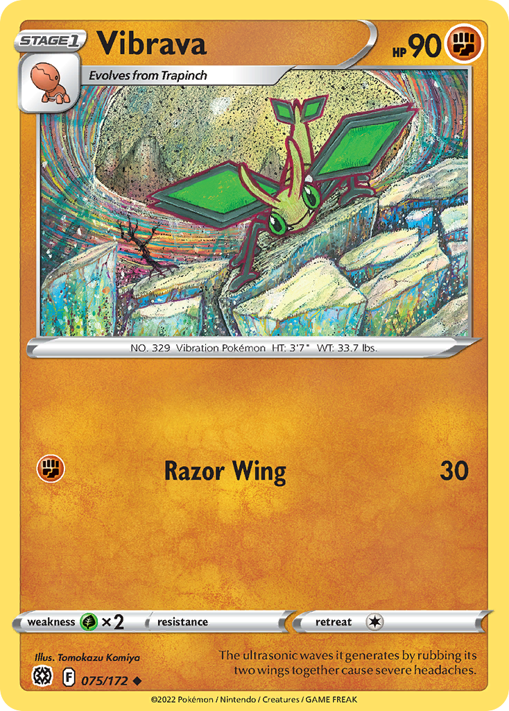 Vibrava (75/172) - Brilliant Stars Pokémon Card