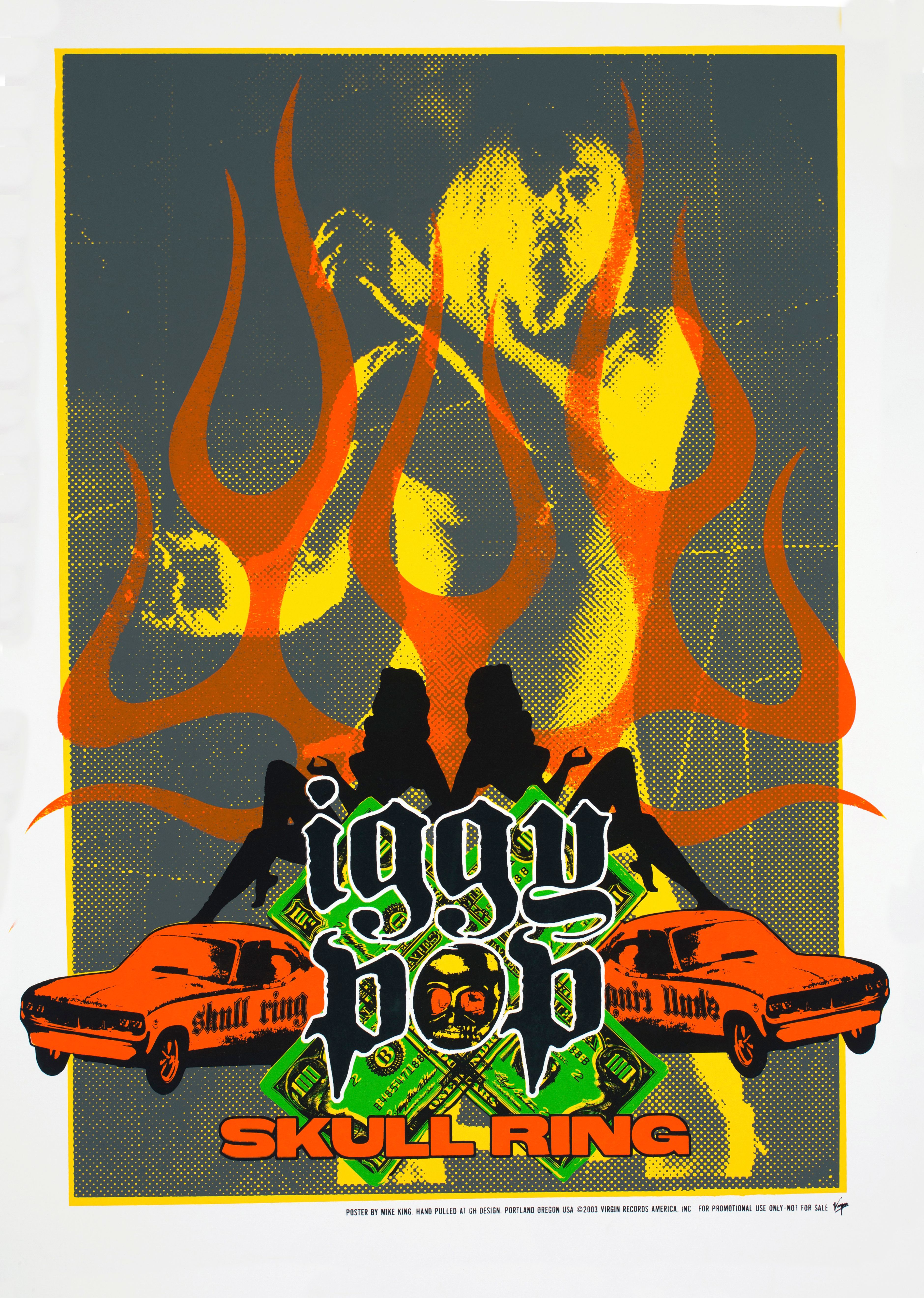 MXP-179.2 Iggy Pop "Skull Ring" Promo Poster 1999 Concert Poster