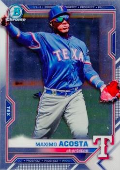 Maximo Acosta 2021 Bowman Chrome - Prospects Baseball #BCP-163 Sports Card