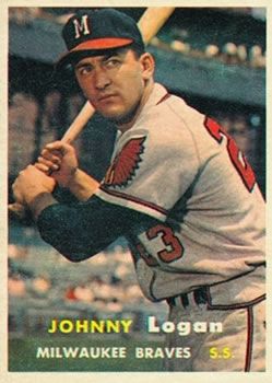Johnny Logan 1957 Topps #4 Sports Card