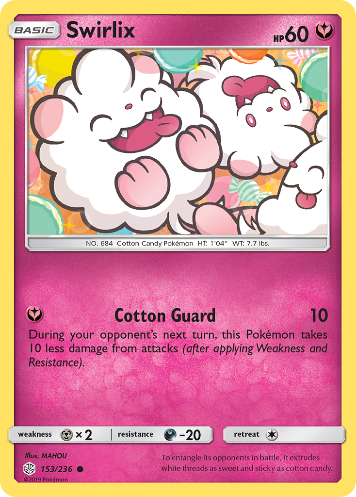 Swirlix (153/236) - Cosmic Eclipse Pokémon Card