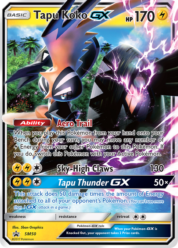 Tapu Koko GX (SM50) - SM Black Star Promos