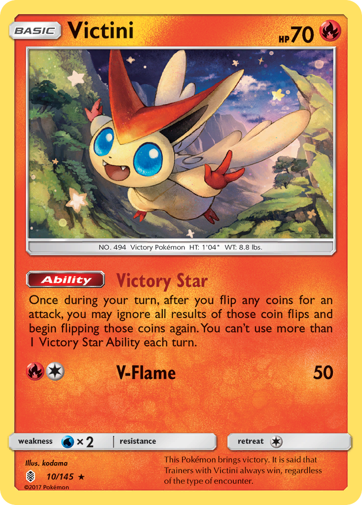 Victini (10/145) - Guardians Rising Pokémon Card