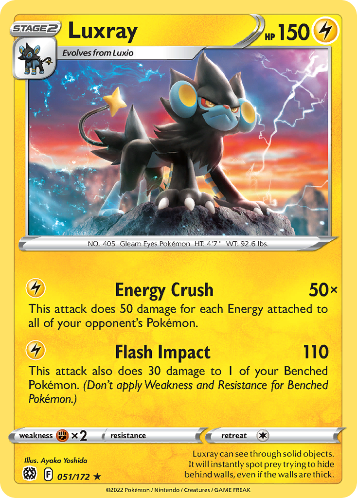 Luxray (51/172) - Brilliant Stars Pokémon Card