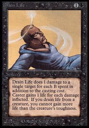 Drain Life (Alpha) Trading Card