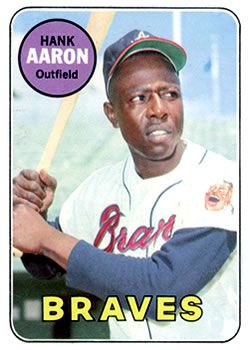 Hank Aaron 1969 Topps #100 Sports Card