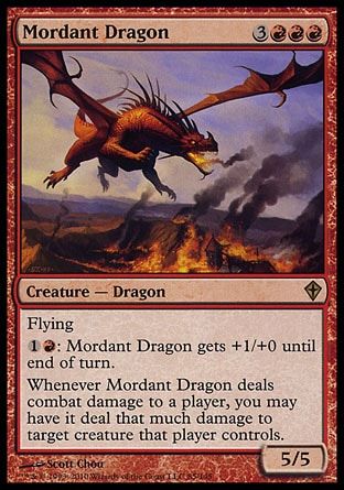 Mordant Dragon (Worldwake) Trading Card