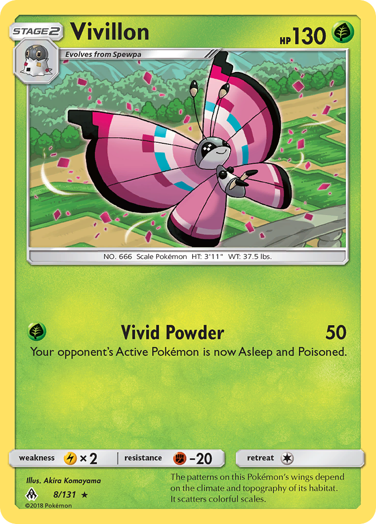 Vivillon (8/131) - Forbidden Light Pokémon Card