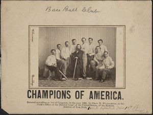 Brooklyn Athletics "Champions of America" 1865