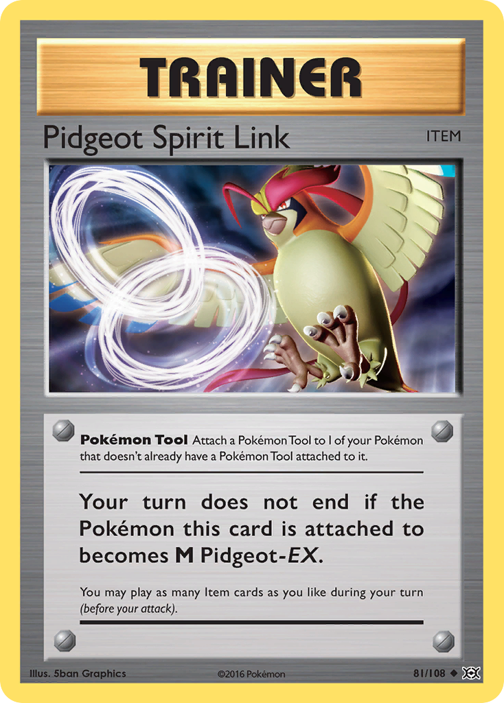 Pidgeot Spirit Link (Trainer: Pokémon Tool) (81/108) - Evolutions Pokémon Card