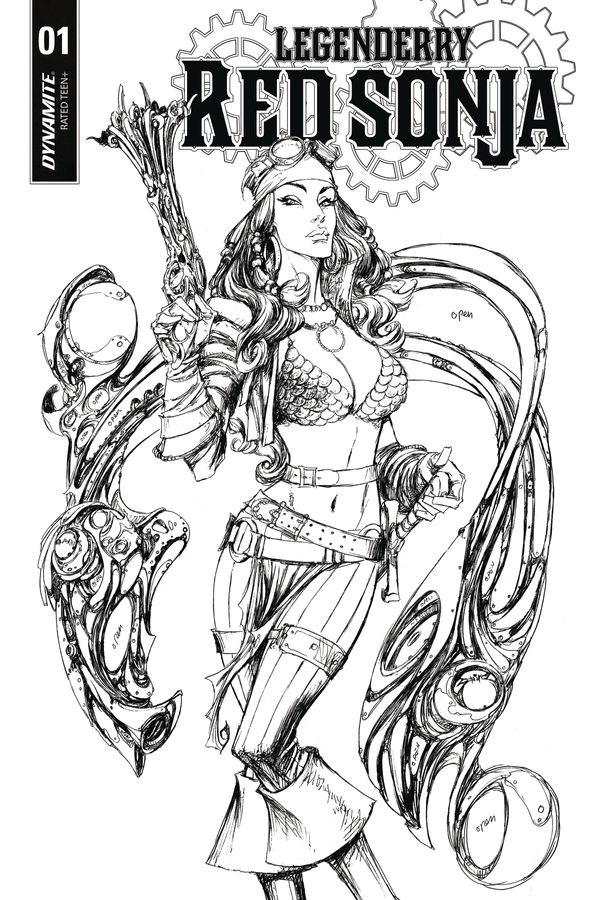 Legenderry Red Sonja #1 (Cover B 10 Copy B&w Cover)