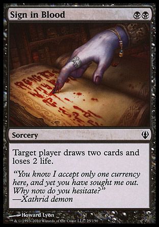 Sign in Blood (Archenemy - decks) Trading Card