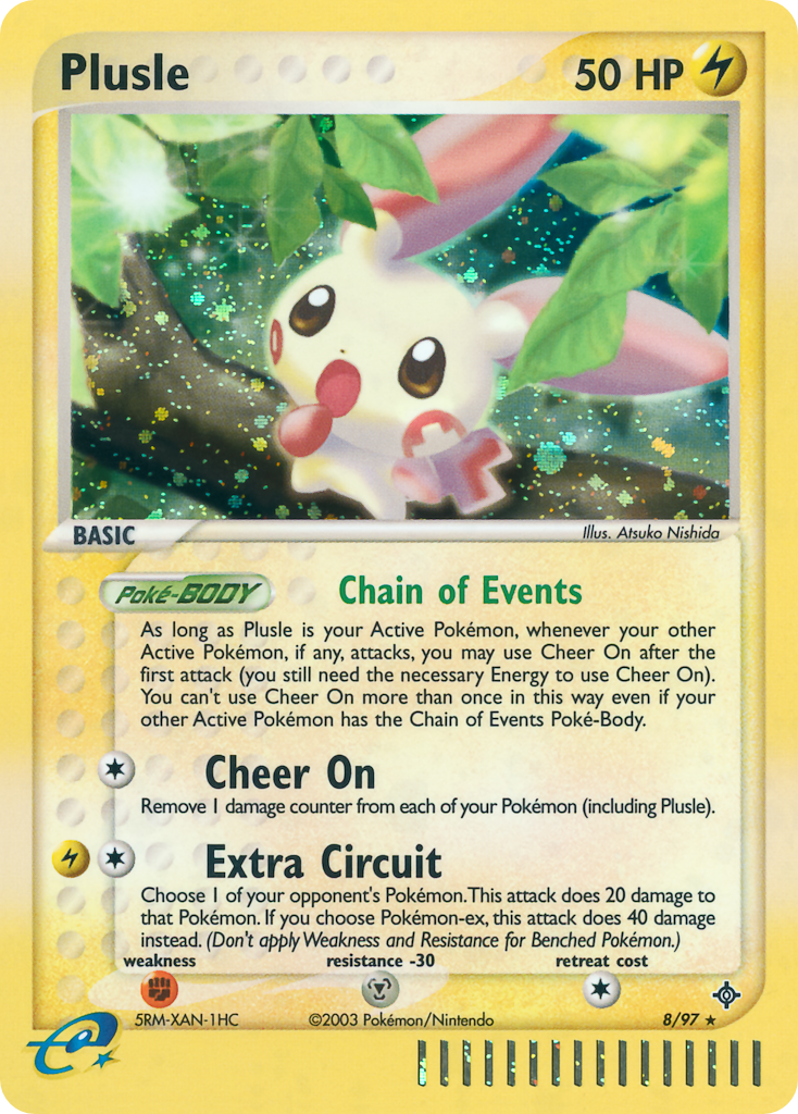 Plusle (8/97) - Dragon Pokémon Card