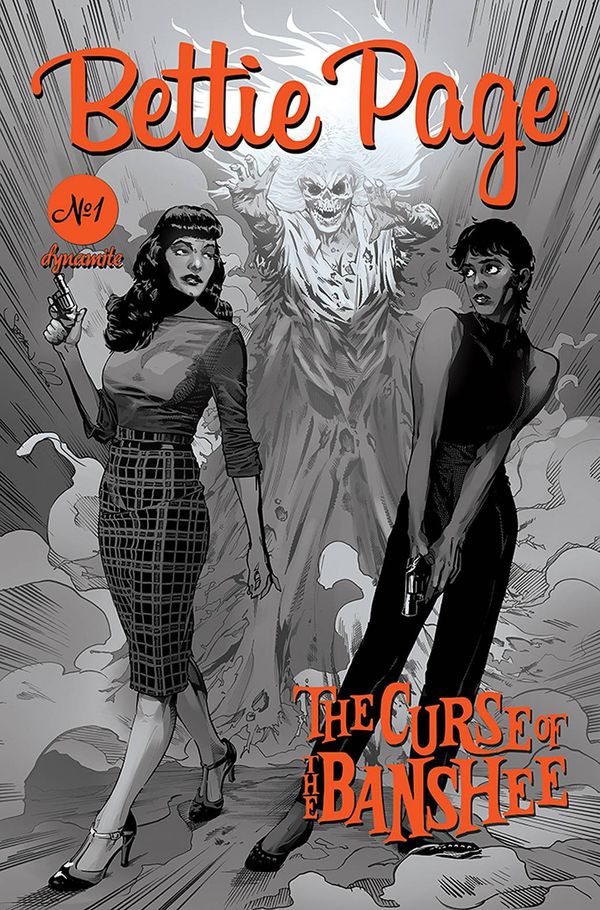 Bettie Page: The Curse of the Banshee #1 (25 Copy Mooney B&w Cover)