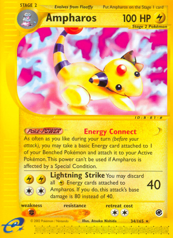 Ampharos (34/165) - Expedition Base Set Pokémon Card