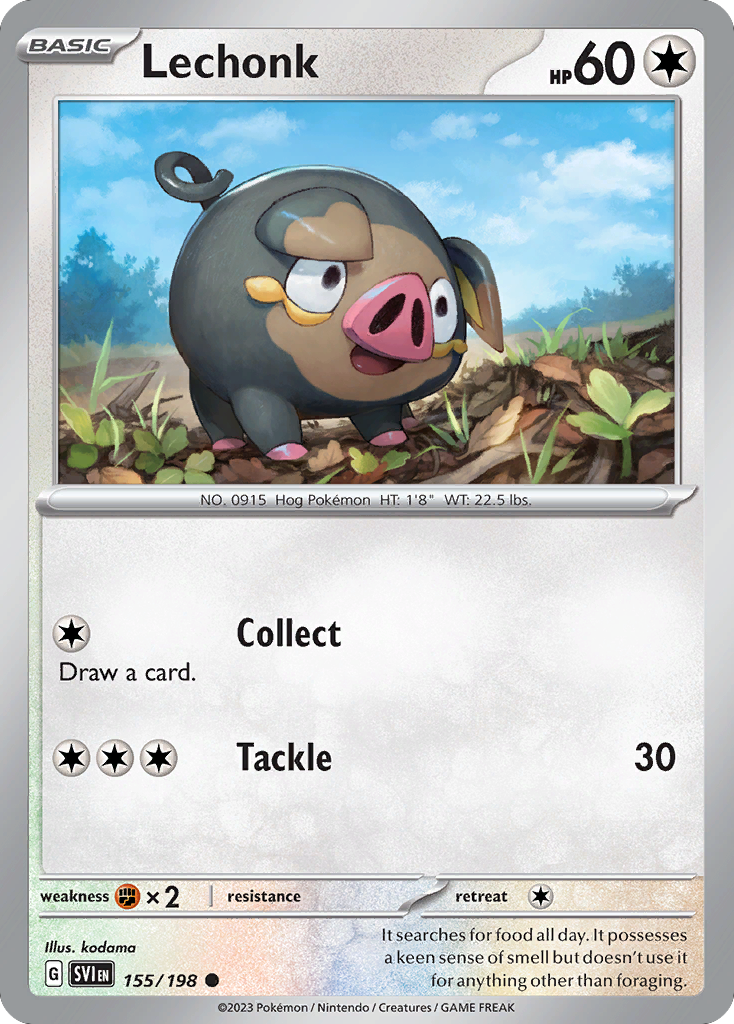 Lechonk (155/198) - Scarlet & Violet Pokémon Card