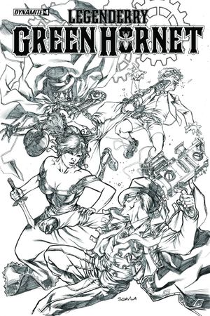 Legendary Green Hornet #4 (10 Copy Davila B&amp;w Cover)