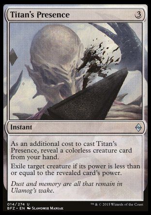 Titan's Presence (Battle for Zendikar) Trading Card