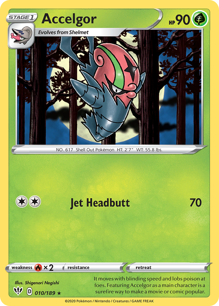 Accelgor (10/189) - Darkness Ablaze Pokémon Card