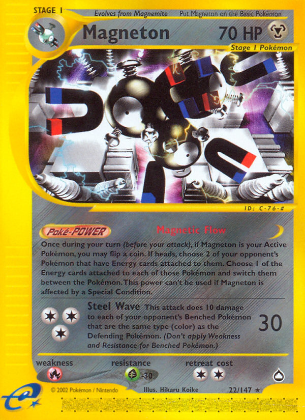 Magneton (22/147) - Aquapolis Pokémon Card