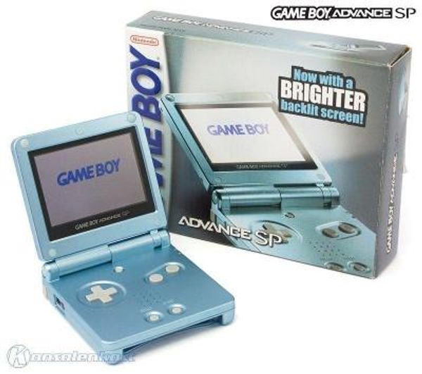 Nintendo GameBoy Advance SP System Pearl Blue w/ Charger Discounted