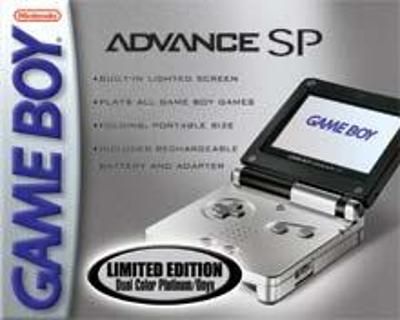 Game Boy Advance SP [Platinum / Onyx] Video Game