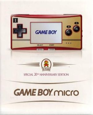 Game Boy Micro Famicom with hot Super Mario World