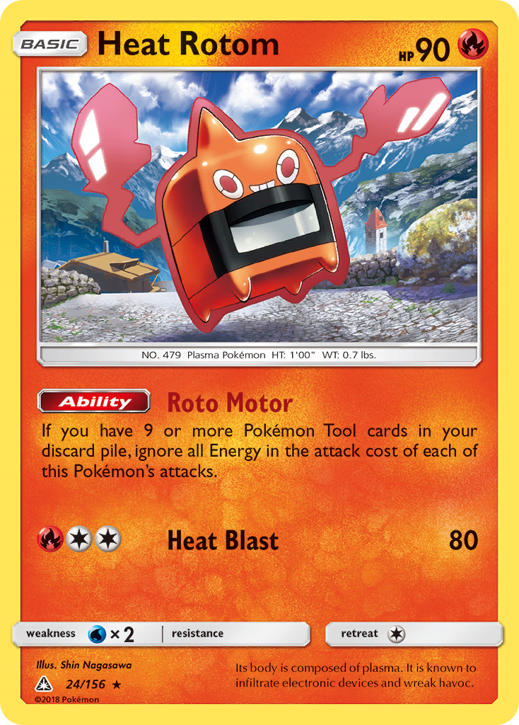 Heat Rotom (24/156) - Ultra Prism Pokémon Card