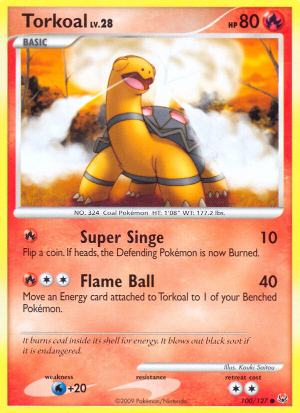 Torkoal (100/127) - Platinum Pokémon Card