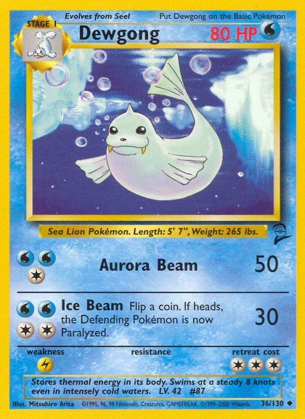 Dewgong (36/130) - Base Set 2 Pokémon Card