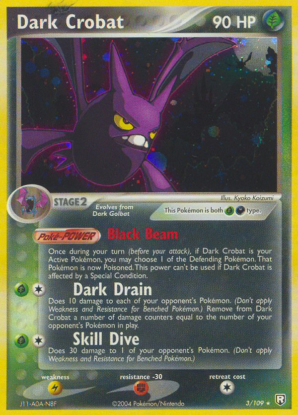 Dark Crobat (3/109) - Team Rocket Returns Pokémon Card