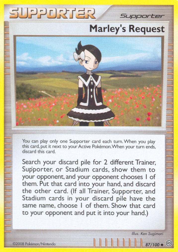 Marley's Request (Trainer: Supporter) (87/100) - Stormfront Pokémon Card