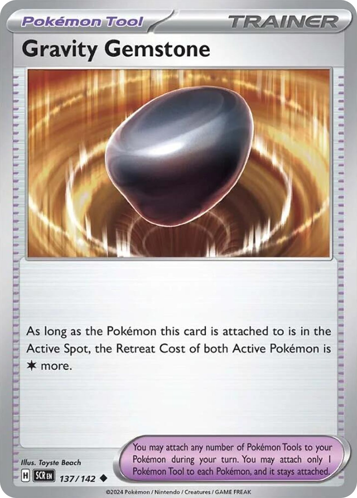 Gravity Gemstone (Trainer: Pokémon Tool) (137/142) - Stellar Crown Pokémon Card