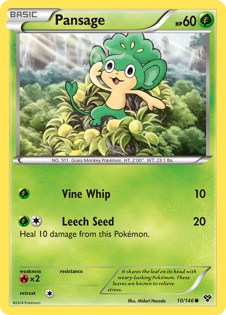 Pansage (10/146) - XY Pokémon Card