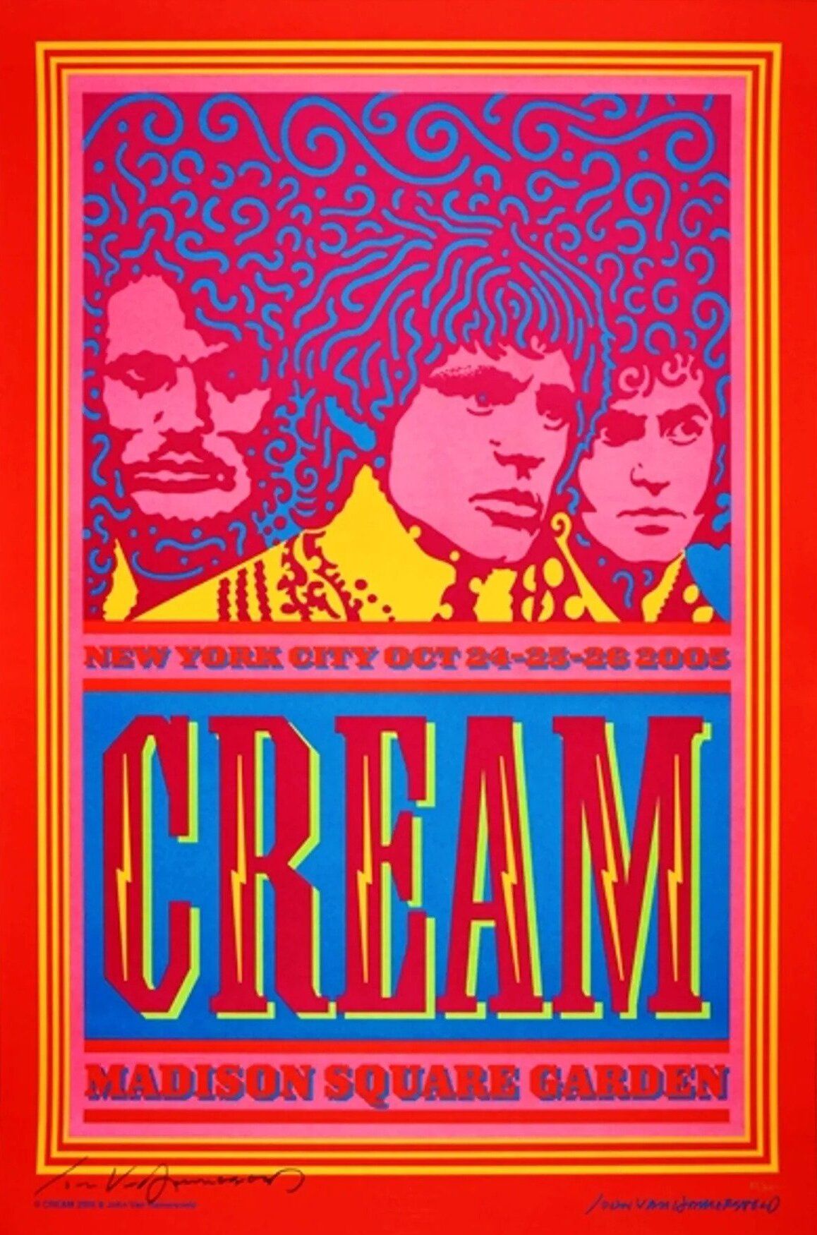 Cream Madison Square Garden 2005 Concert Poster
