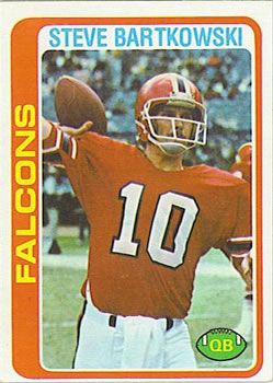 Steve Bartkowski autographed football card (Atlanta Falcons) 1984