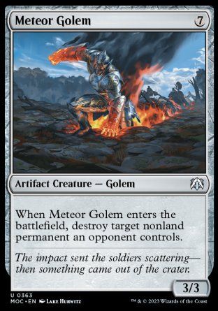 Meteor Golem (March of the Machine Commander Decks) Trading Card