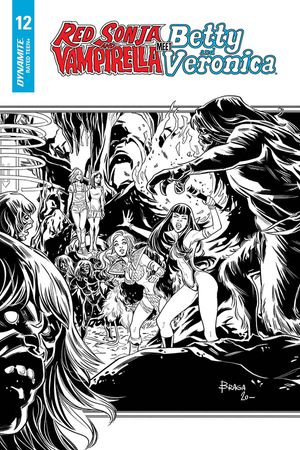 Red Sonja Vampirella Betty Veronica #12 (20 Copy Braga B&w Cover)