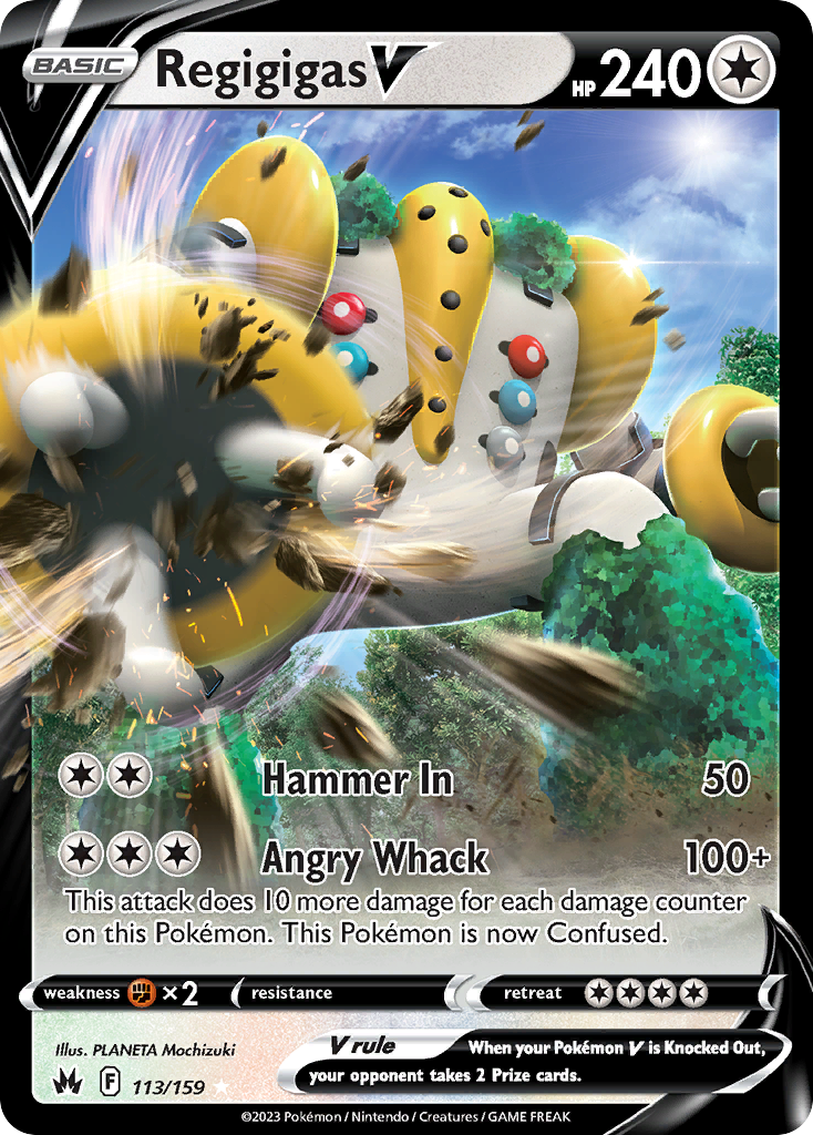 Regigigas V (113/159) - Crown Zenith Pokémon Card