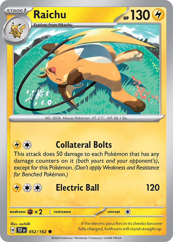 Raichu (52/162) - Temporal Forces Pokémon Card