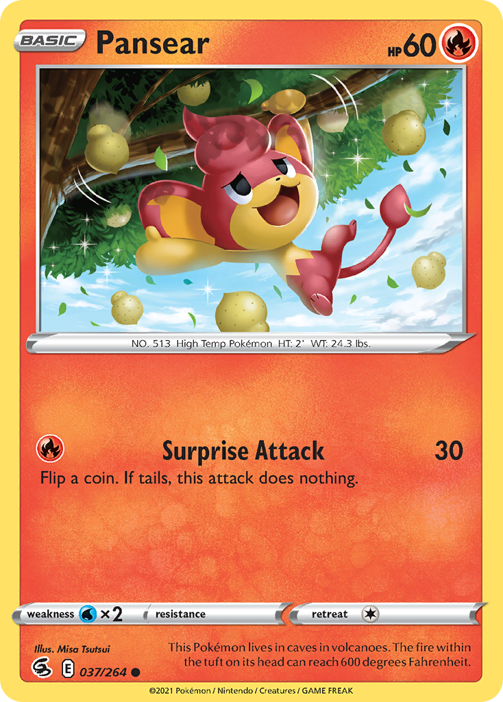 Pansear (37/264) - Fusion Strike Pokémon Card